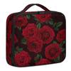 QsirBC Makeup Train Case with Adjustable Dividers, Portable Make Up Bag for Women, Toiletry Bag for Men with Waterproof Brush Cover, Rose Travel Makeup Organizer Makeup Box view 1