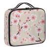 QsirBC Makeup Train Case with Adjustable Dividers, Portable Make Up Bag for Women, Toiletry Bag for Men with Waterproof Brush Cover, Floral Threads Travel Makeup Organizer Makeup Box view 1
