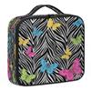 QsirBC Makeup Train Case with Adjustable Dividers, Portable Make Up Bag for Women, Toiletry Bag for Men with Waterproof Brush Cover, Animal Print Butterfly Travel Makeup Organizer Makeup Box view 1