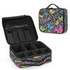 QsirBC Makeup Train Case with Adjustable Dividers, Portable Make Up Bag for Women, Toiletry Bag for Men with Waterproof Brush Cover, Animal Print Butterfly Travel Makeup Organizer Makeup Box view 2