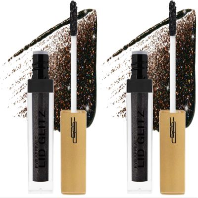 Black Radiance Eye Appeal Lid Glitz Liquid Shimmer Eyeshadow, Black Tie (Pack of 2)