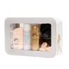 FFpaw Clear Makeup Bag, White Travel Makeup Pouch Toiletry Bag for Women Waterproof Small Cosmetic Bag Case Small Make Up Bag with Zipper Car Organizer Car Essentials for Women Men view 2