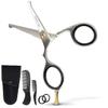 Ontaki 4.2" Japanese Steel Rounded-Tip Beard & Mustache Scissors - Silver, 420C Steel - Precision Rounded-Tip Beard Trimmer Shears - Nose Hair Trimmer for Men - Eyebrow & Mustache Scissors view 1