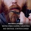 Ontaki Professional Beard Scissors for Men - 5 in Hand-Forged Black 410C German Steel - Includes 2 Combs & PU Pouch - Beard & Mustache Grooming Kit view 4