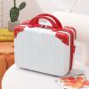 ASMEIR Mini Travel Case, Portable Makeup Travel Case Hand Luggage, Anti-Crush, Multiple Colours, Suitable for Cosmetics and Other Small Items, Pink, Light Green, Blue, Black view 3