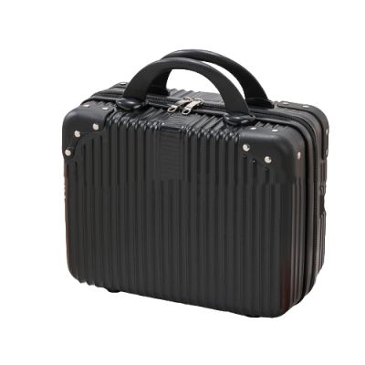 ASMEIR Mini travel case, portable makeup travel case hand luggage, anti-crush mini travel case, multiple colours, suitable for storing cosmetics and other small items when traveling black