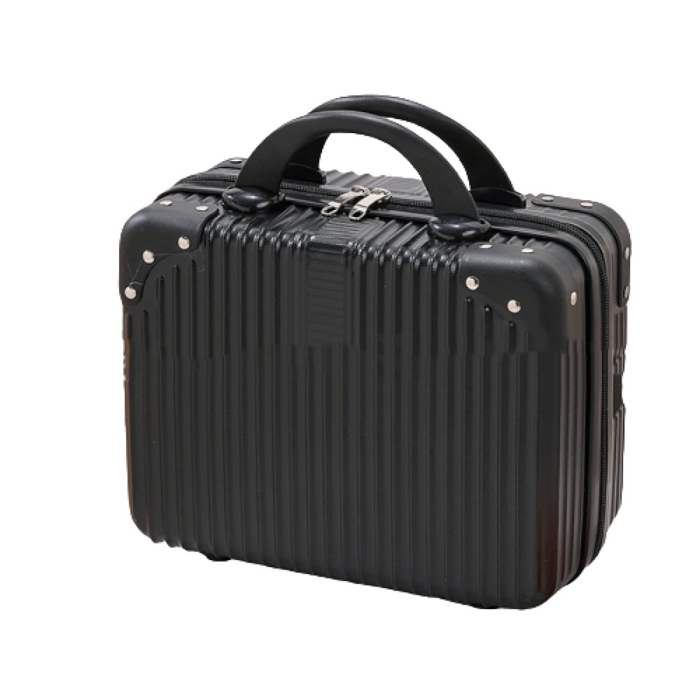 ASMEIR Mini travel case, portable makeup travel case hand luggage, anti-crush mini travel case, multiple colours, suitable for storing cosmetics and other small items when traveling black