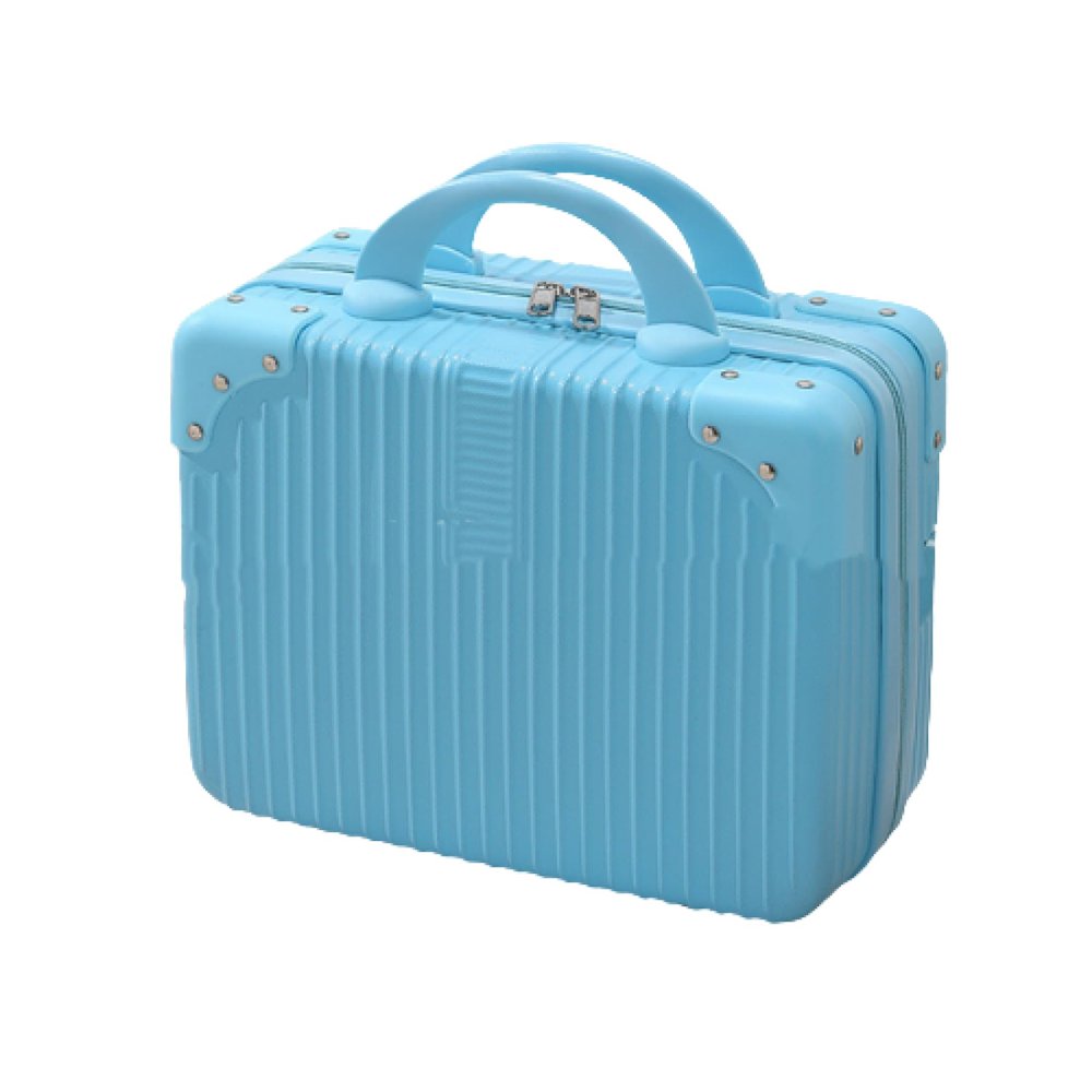 ASMEIR Mini travel case, portable makeup travel case hand luggage, anti-crush mini travel case, multiple colours, suitable for storing cosmetics and other small items when traveling blue