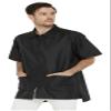 Mens Barber Jacket and Vintage Print Stylist Grooming Smock- Professional Hair Dressing Apparel in Black view 2
