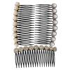 Beaupretty 3pcs Pearl Hair Combs Rhinestones for Women Decorative Side Combs for Elegant Hairstyles for Weddings and Special Occasions view 1