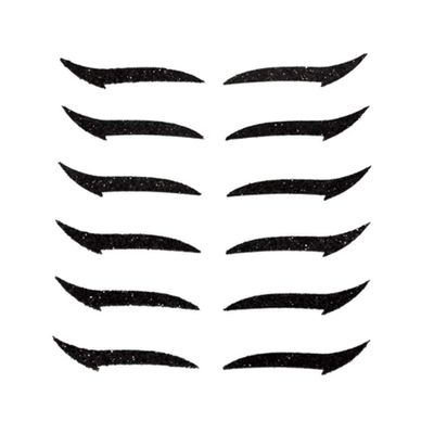 Zerone 6 Pairs Reusable Makeup Stickers, Adhesive Stickers for Eyes, Instant Killer Cat's Eye with Various Designs (black)