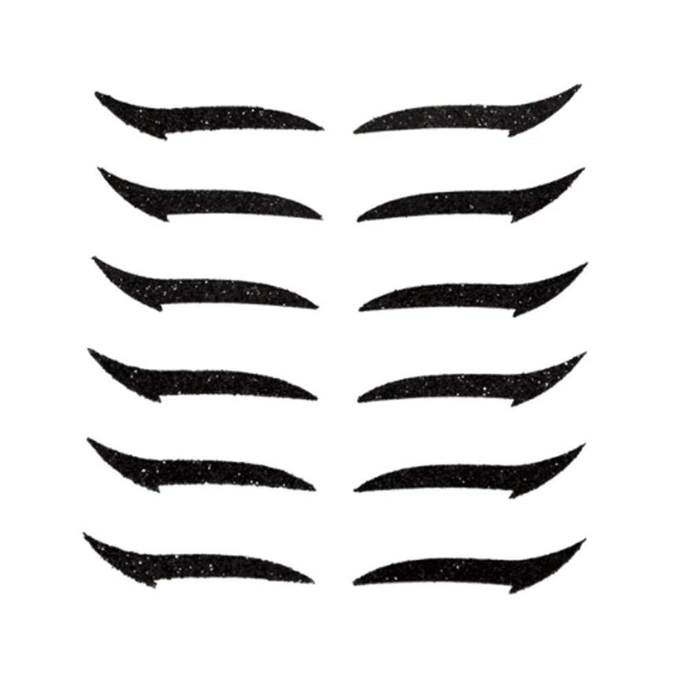 Zerone 6 Pairs Reusable Makeup Stickers, Adhesive Stickers for Eyes, Instant Killer Cat's Eye with Various Designs (black)