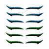 6 Pairs Reusable Makeup Stickers, Adhesive Stickers for Eyes, Instant Killer Cat's Eye with Various Designs (Blue + green) view 1
