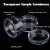 10 Gram 40 Count Sample Containers, Small Plastic Containers with Lids, Empty Sample Jars with Labels and Mini Disposable Spatulas(Clear Lid) view 2