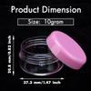 10 Gram 40 Count Sample Containers, Small Plastic Containers with Lids, Empty Sample Jars with Labels and Mini Disposable Spatulas(Pink Lid) view 2