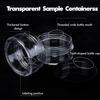 10 Gram 100 Count Sample Containers, Small Plastic Containers with Lids, Empty Sample Jars with Labels and Mini Disposable Spatulas(Black Lid) view 2