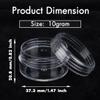 10 Gram 20 Count Sample Containers, Small Plastic Containers with Lids, Empty Sample Jars with Labels and Mini Disposable Spatulas(Clear Lid) view 2