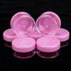 10 Gram 100 Count Sample Containers, Small Plastic Containers with Lids, Empty Sample Jars with Labels and Mini Disposable Spatulas(Pink Lid) view 3