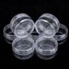10 Gram 100 Count Sample Containers, Small Plastic Containers with Lids, Empty Sample Jars with Labels and Mini Disposable Spatulas(Clear Lid) view 3