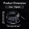10 Gram 40 Count Sample Containers, Small Plastic Containers with Lids, Empty Sample Jars with Labels and Mini Disposable Spatulas(Black Lid) view 2