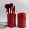 MIXIA Makeup Brushes 10 Pcs Professional Synthetic Makeup Brush Set with Holder Foundation Contour Powder Concealer Eye Shadow Make Up Brush Ideal Gift (Color : Black) view 4