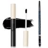 2Pcs Matte Lipstick and Lipliner Set,Velvet Liquid Lipgloss Set Non-Stick Cup Black Lip Gloss Lip Liner,High Pigmented Black Lipstick Long Lasting Waterproof Lip Stain Set for Women Halloween Goth Mak view 1