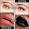 2Pcs Matte Lipstick and Lipliner Set,Velvet Liquid Lipgloss Set Non-Stick Cup Black Lip Gloss Lip Liner,High Pigmented Black Lipstick Long Lasting Waterproof Lip Stain Set for Women Halloween Goth Mak view 3