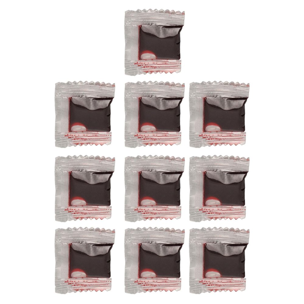 Makeup Stage Blood, 10 Pieces of Simulated Effects Small Bags Halloween Fake Blood Television Safe Material
