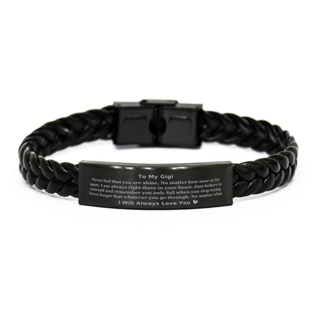 Meaningful Gigi Gift Ideas. To Gigi, No matter what, I will always love you Braided Leather Bracelet. Gifts For Gigi. Birthday Christmas Graduation. Gift for Him, Jewelry for Her