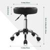BFTOU Black Classic Swivel Stool with Wheel for Salon Work Home SPA Shop Height-Adjustable and Cost-Effective Rolling Stool Chair Small view 2