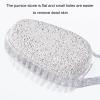 2 Pcs Foot Pumice Stone Brush Calluses Remover, Ooloveminso Large Foot Scrubber Foot File with Handle 2 in 1 Suitable for Horniness Foot Spa, Foot Care Smooth Skin (Transparent) view 4