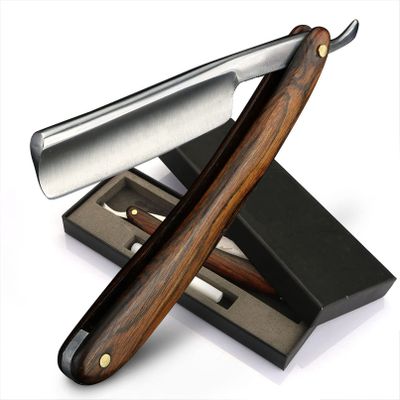 Ralsko Best Straight Razor - Vintage, Silver, Stainless Steel & Wood, Men's Straight Razor, Close Shave, Great Gift