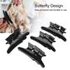 12Pcs/Set Black Butterfly Holding Hair Clip Hair Section Claw Clamps Hairdressing Tool, Hairdressing Accessories Non-slip Hair Clips for women view 3