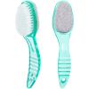 2 Pcs Foot Brush for Shower with Handle 2 in 1, Ooloveminso Large Foot Pumice Stone Brush Scrubber Foot File Calluses Remove Suitable for Horniness Foot Spa, Foot Care Smooth Skin (Green) view 1