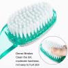 2 Pcs Foot Brush for Shower with Handle 2 in 1, Ooloveminso Large Foot Pumice Stone Brush Scrubber Foot File Calluses Remove Suitable for Horniness Foot Spa, Foot Care Smooth Skin (Green) view 3