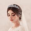 Aoligrace Small Cubic Zirconia Wedding Tiaras for Women CZ Sweet 16 Quinceanera Crowns for Girls Fairy Royalty Hair Jewelry view 3