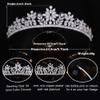 Aoligrace Small Cubic Zirconia Wedding Tiaras for Women CZ Sweet 16 Quinceanera Crowns for Girls Fairy Royalty Hair Jewelry view 4