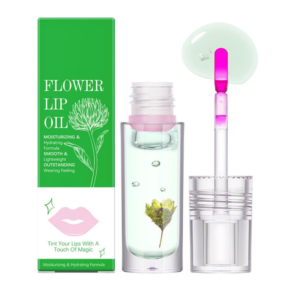 Spdoo Flower Lip Oil, Hydrating Lip Glow Oil, pH Color Changing Lip Oil, Long Lasting, Transparent, Plumping, Moisturize your lips and Reduce lip lines (#5)
