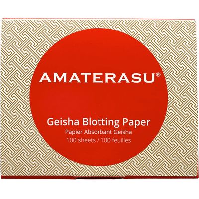 Blotting Paper - Ultra Oil Absorbing Geisha Face Blotting Paper for a Matte Finish - Blotting Paper Sheets from Abaca Leaves - Unclogs Pores & Sets Makeup - 100 Blotting Paper Face Sheets, Amaterasu