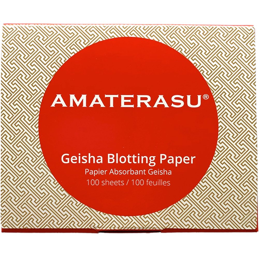 Blotting Paper - Ultra Oil Absorbing Geisha Face Blotting Paper for a Matte Finish - Blotting Paper Sheets from Abaca Leaves - Unclogs Pores & Sets Makeup - 100 Blotting Paper Face Sheets, Amaterasu