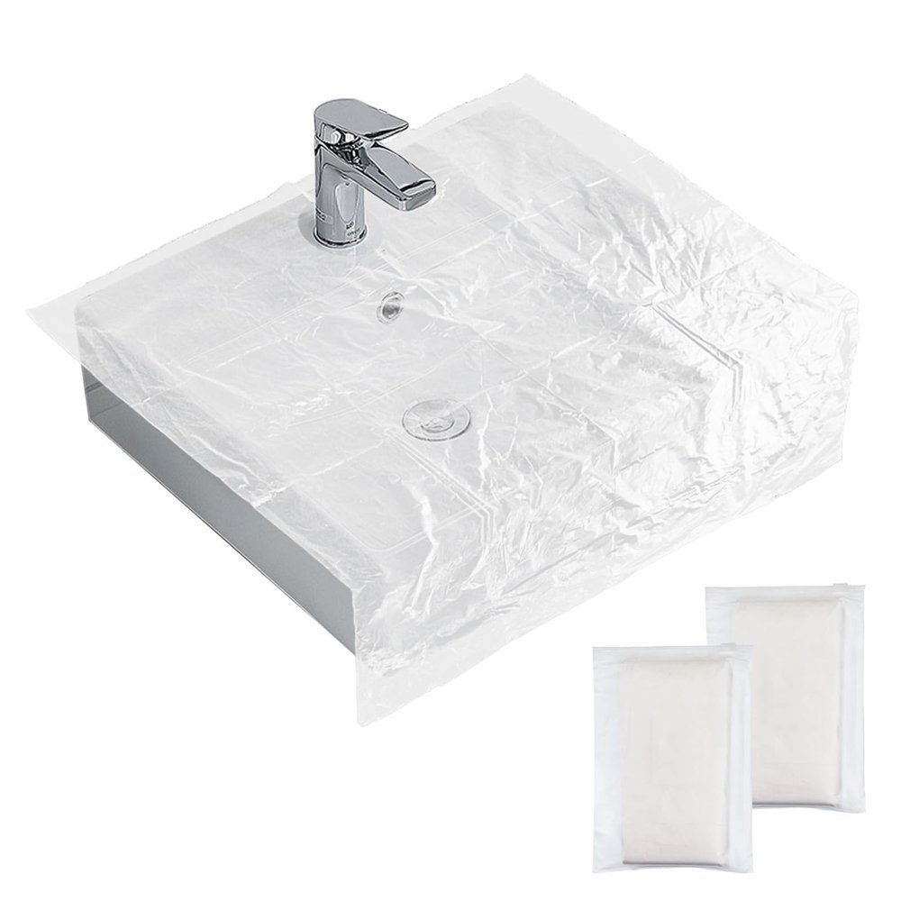 Beard Hair Catcher for Sink, Pack of 40 Disposable Beard Bibs, Shaving Sink Cover, Clear Trimming Catcher, Stop Worrying About Cleaning