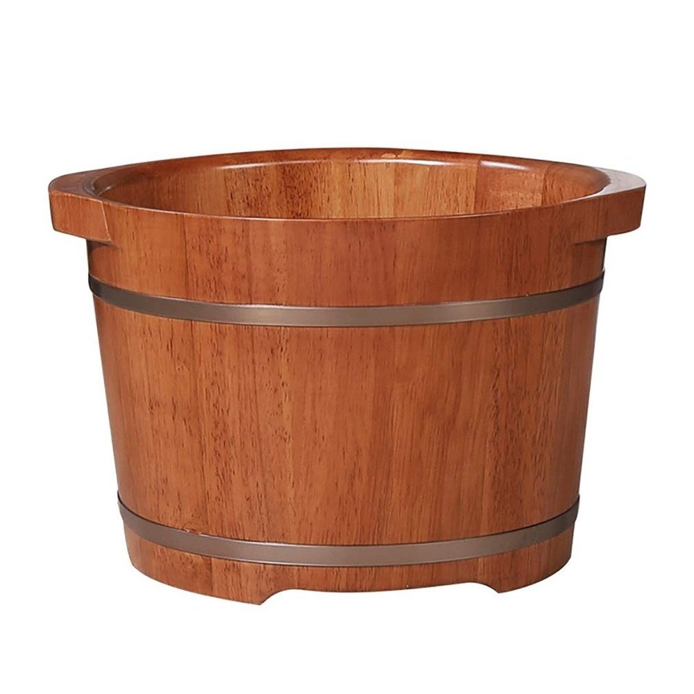 Scpantkend Pedicure Foot Soak Tub Massage Foot Barrel, Volume Smooth Surface Sauna Wooden Bucket Foot Bath Spa Bowl for Feet Stress Relief
