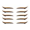 XTKDAIUI Glitter Eyeliner Stickers, 5 Pairs Reusable Glitter Eyeliner Stickers Adhesive Eyeliner Stickers, Waterproof Self Adhesive Eyeliner Stickers for Weddings Dance Parties,Orange view 1