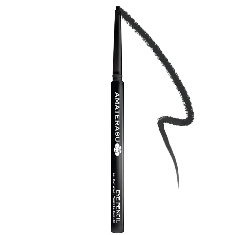 Amaterasu Eye Pencil - 24 Hour, Smudgeproof Black Make Up Pencil - Waterproof & Humidity Resistant Lash & Waterline Eyeliner Pencil - Smooth Application, Clean & Vegan Pencil Eyeliner
