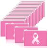 100 Pieces Breast Cancer Awareness Makeup Bags Bulk Pink Ribbon Cosmetic Pouches Breast Cancer Survivor Gifts for Woman Girls Multi Purpose Zipper Eva Waterproof Toiletry Pouch Bags (Classic Style) view 1