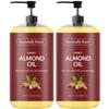 Essentially KateS Sweet Almond Oil 33.8 Fl Oz - Pack of 2 x 16.9 Fl Oz - 100% Pure and Natural - Conditioning, Moisturizing & Nourishing - No Greasy Feel - A Natural Vit. E source view 1