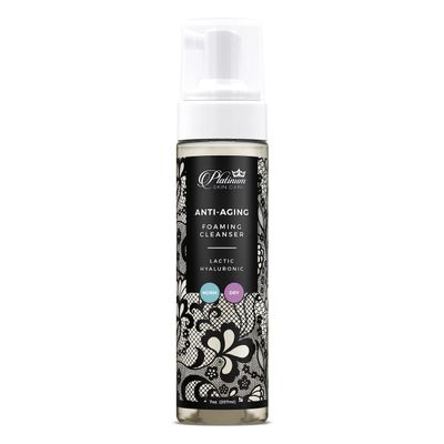 Anti-Aging Foaming Lactic Cleanser Skin Resurfacing Cleanser - Dual-Action Anti-Aging Exfoliating Face Wash and Cleanser - Smoothes Skin with Lactic Acid