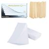 OMWAH 300 Piece Set Non-Woven 3x9 Wax Strips Large With Wooden Waxing Spatulas Wax Sticks for Hair Removal view 1