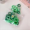 Cotton Fabric Hair Bands, 50pcs DIY Elastic Ponytail Holders For Girls Seamless No Damage Hair Ties for Thin Hairs (Green) view 2