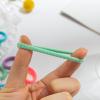 Cotton Fabric Hair Bands, 50pcs DIY Elastic Ponytail Holders For Girls Seamless No Damage Hair Ties for Thin Hairs (Green) view 3